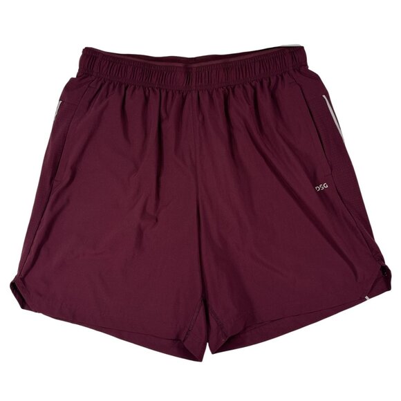 DSG  Athletic Men Shorts Size L Polyester Lightweight Breathable Design Side Poc - Picture 1 of 7